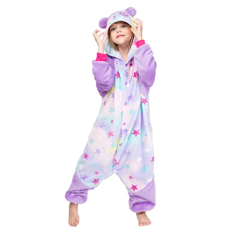 JYBIENBB Kigurumi Onesie Kids Unicorn Pajamas For Children Animal Cartoon Sleepers Baby Costume Winter Boy Girl Licorne Jumspuit