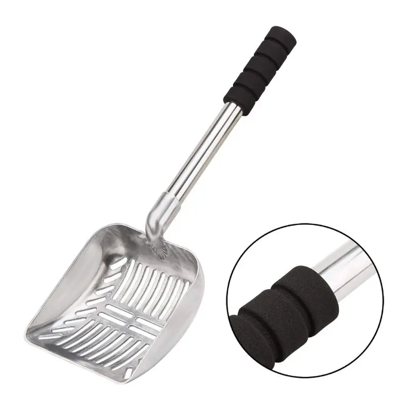 Detachable Metal Cat Litter Scoop Deep Shovel Non-Slip Foam Grip Long Handle Sifter Dog Kitty Pooper Scooper Pet Supplies