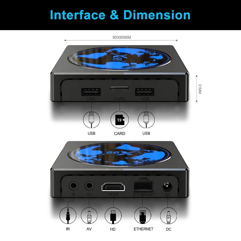 Android 11 Amlogic S905W2 TV Box 4GB 64GB Hỗ Trợ H.265 AV1 Dual Wifi HDR 10 + Youtube Phương Tiện Truyền Thông người Chơi 4GB 32GB Set Top Box GB RAM 16GB