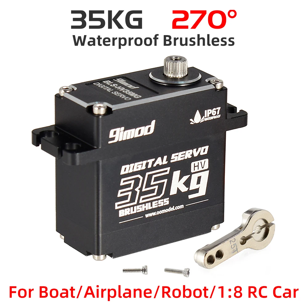 9imod RC Servo 35kg 45kg 25kg 51kg Metalen Waterdichte Borstelloze Servomotor Voor Servo RC 1/10 1/8 Traxxas TRX4 Axiale SCX10 RC Auto