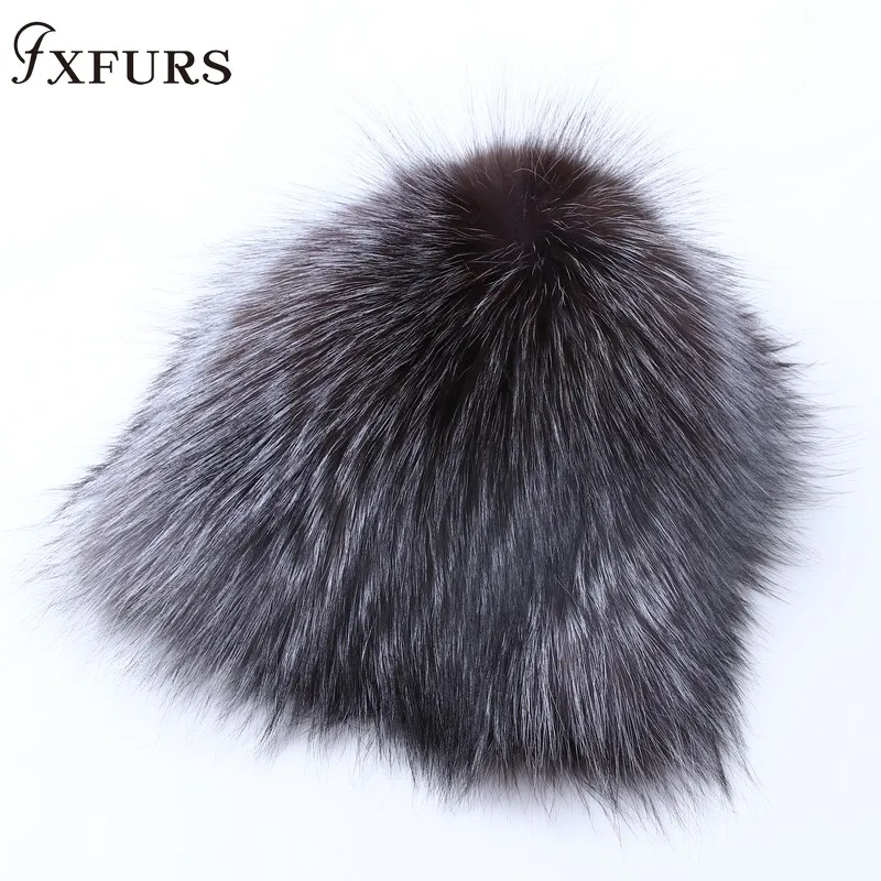 2020 New Women Knitted Fox Fur Hats Real Raccoon Fur Caps Girls Winter Warm Fur Beanies Russian Outdoor Headgears Snow Skilling