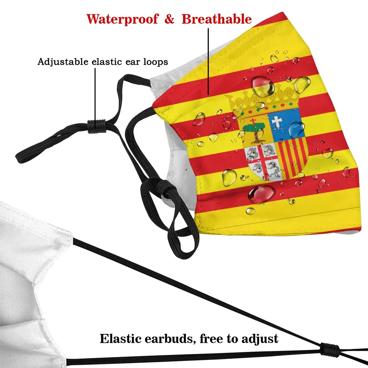 Bandera de las banderas de los Estados Unidos de España, banderas divertidas de broma de las regiones de España, máscara de filtro