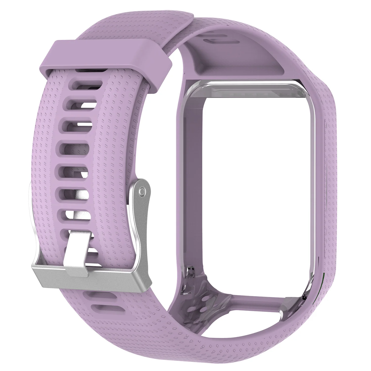 Silicone Watchband Wrist Band Strap Replacement for TomTom 2 3 Runner 2 3 Spark 3, Light Purple