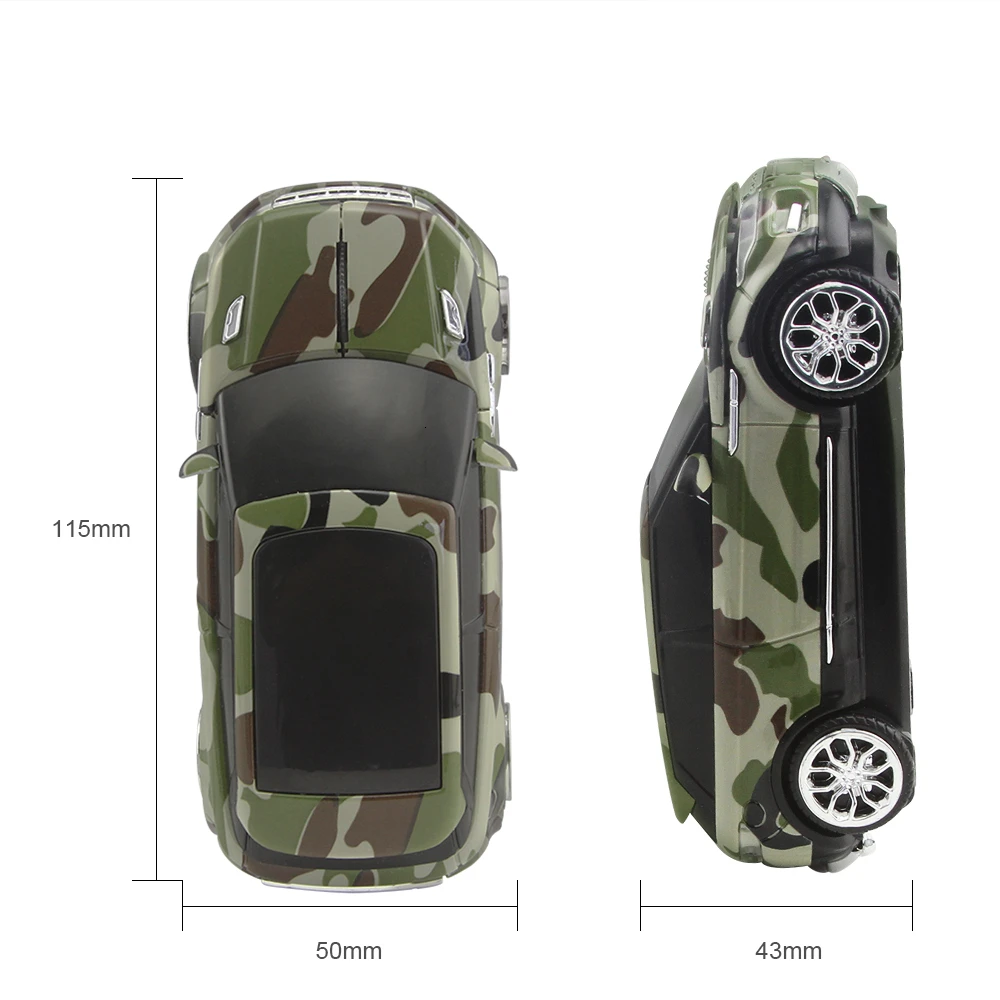 CHYI Wireless Mini Car Shape Computer Mouse Ergonomic Usb Optical PC Mause Cute Camouflage SUV Car Gift LED Mice For Kids Laptop