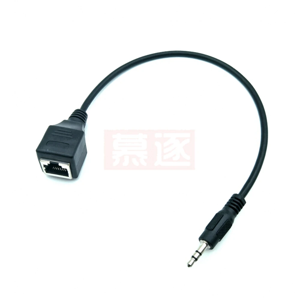 3.5mm męska wtyczka Audio kabel do sieci Ethernet RJ45 kabel akcesorium FE13