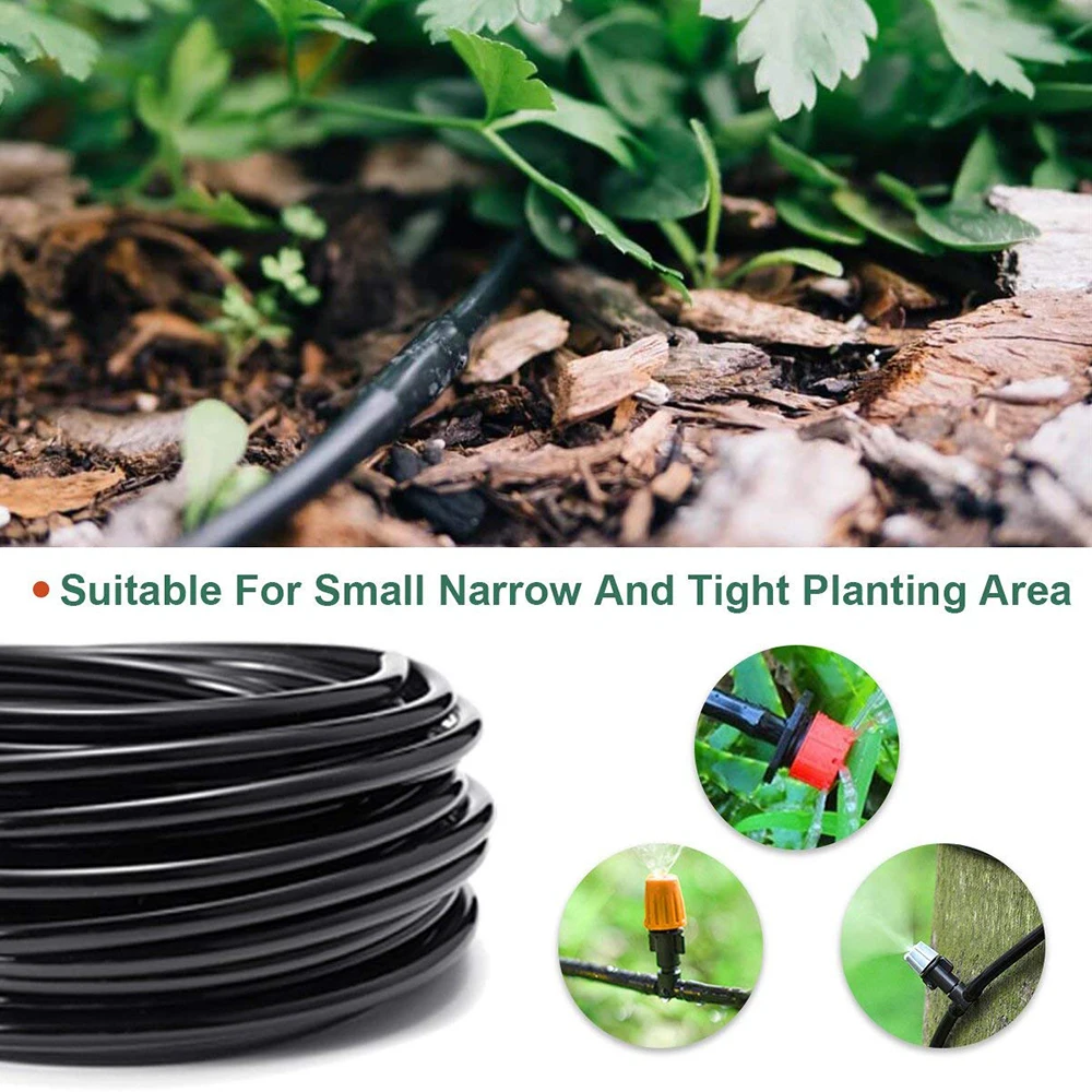 Garden Watering 4/7mm Hose PVC Micro Irrigation Pipe 1/4\'\' Tubing Irrigation Drip System Sprinkler Tube for Greenhouse Bonsai