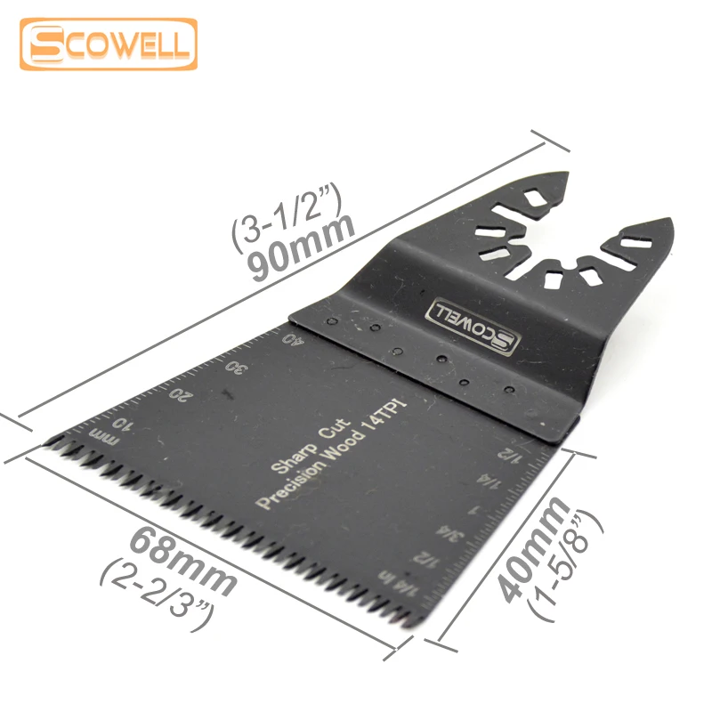 Imagem -06 - Scowell-lâminas de Serra Multi-ferramentas Oscilantes Madeira Metal Disco de Corte Máquinas Renovadoras Ferramentas Faça Você Mesmo Hcs Hss Mergulho Bimetálico 10 Pack