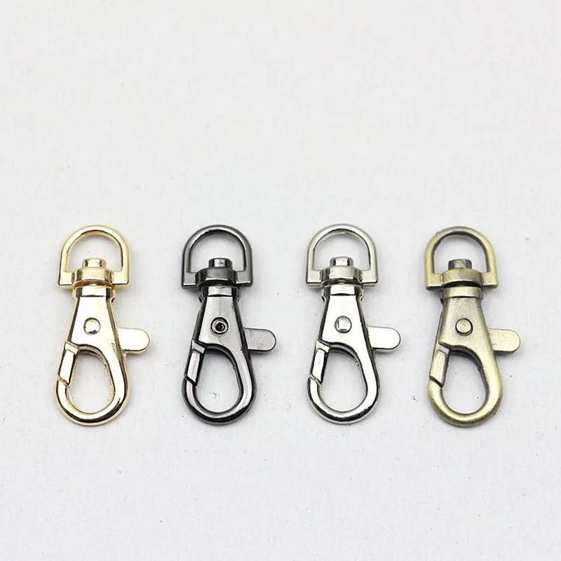 10Pcs 9mm D End Metal Hanger Buckles Lobster Clasp Swivel Trigger Clips Snap Hook for Bags Strap Leather Craft DIY Accessories