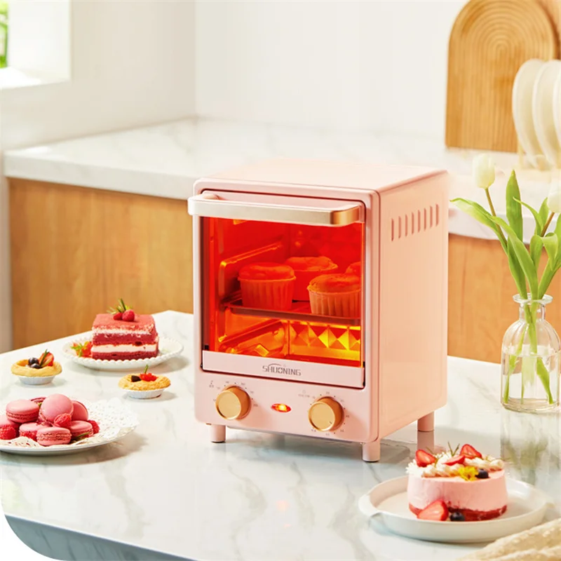 12-литровая электрическая духовка, многофункциональный таймер с контролем температуры для бытовой выпечки, машина для завтрака, хлебопечка, тостер 220 В KX12