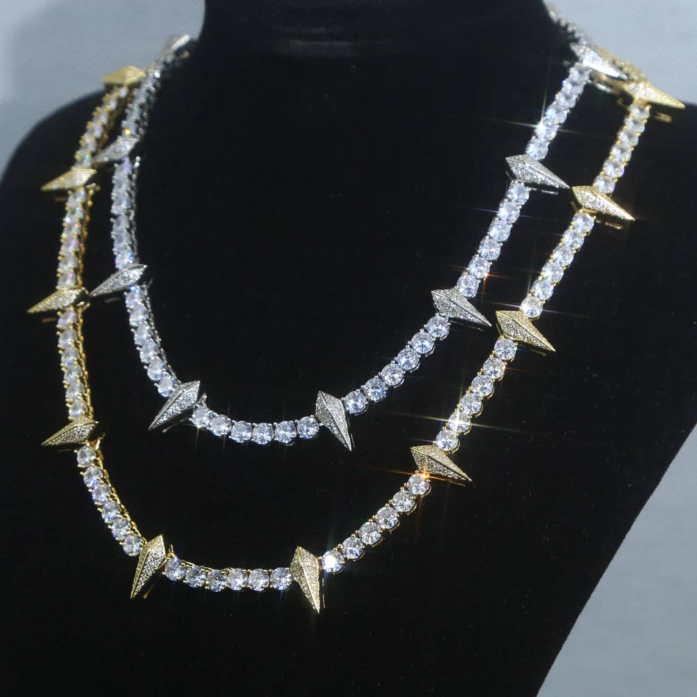 Iced Out Prong Chain GLITTER ネックレス Iced Out Prong Chain 【5mm】 | Glitter