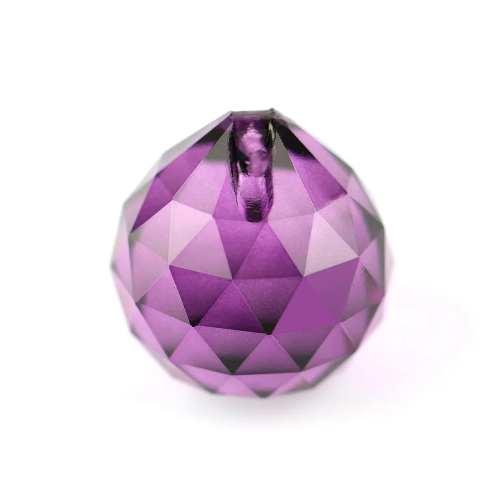 Dark Purple 15mm/20mm/30mm/40mm Crystal Hanging Faceted Ball Glass Pendant For Chandelier Hot Sale Beautiful Lighting Parts