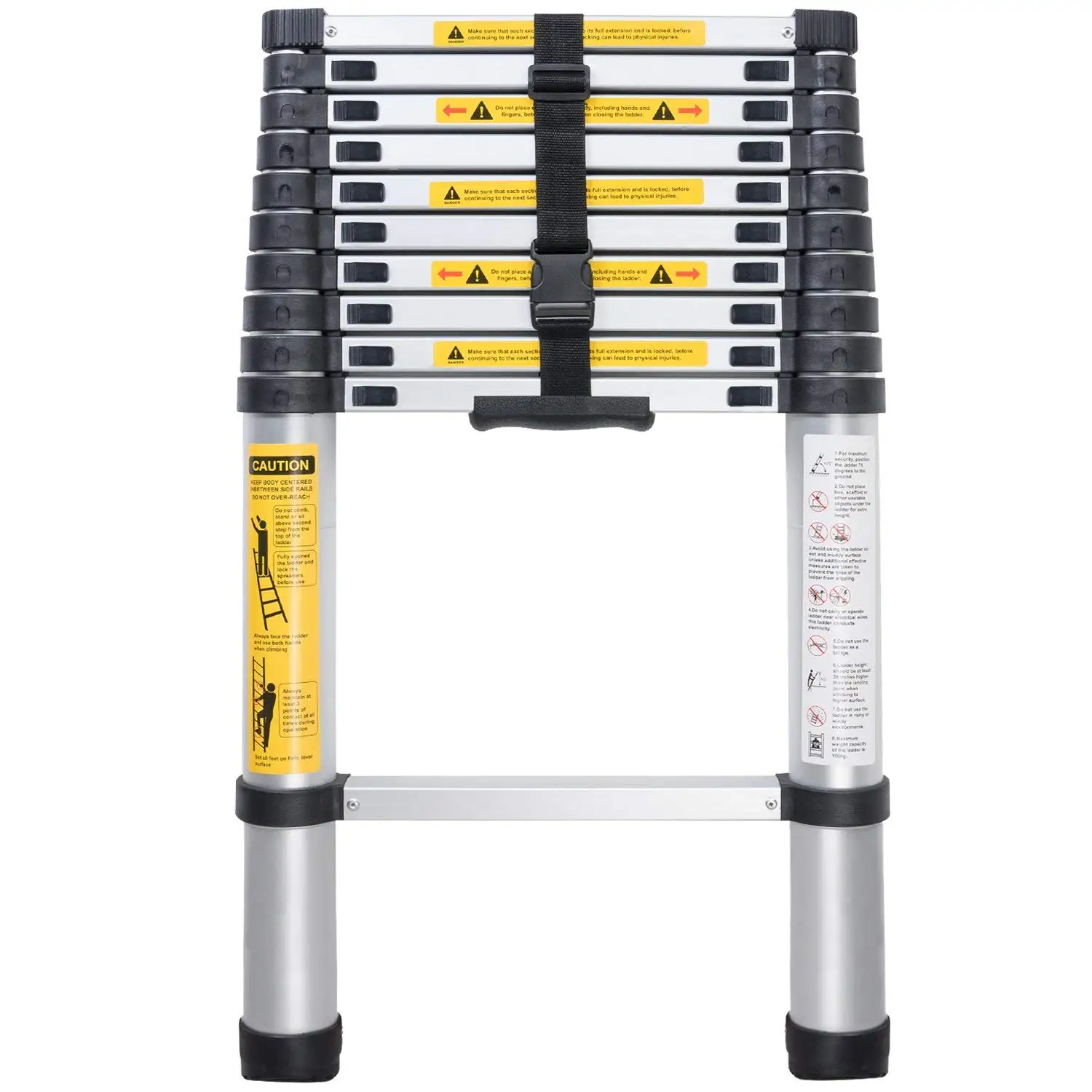 Telescopic Ladder EN131 10.5ft3.2mAluminum Telescopic Extension Tall Multi Purpose telescopic ladder