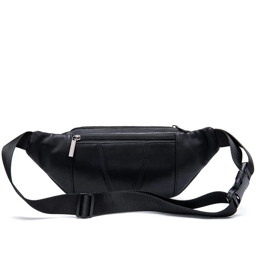 Leather Chest Bag Genuine Leather Women Bags Sport Riding Fanny Pack Cowskin Waist Packs Of Men Women Unisex Walking Bag