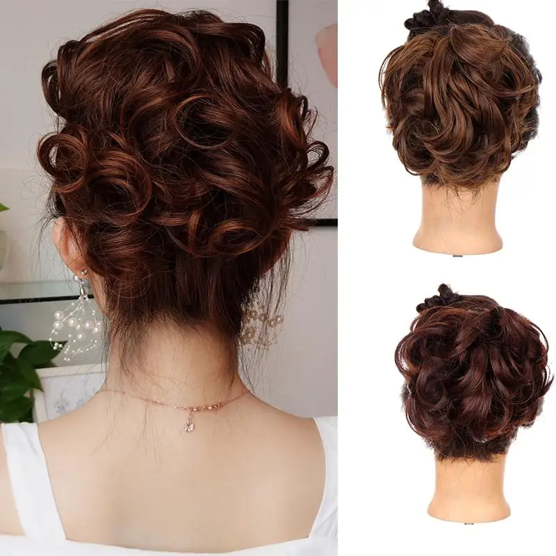 New Concubine Store Synthetic Hair Ladies Wig Claw Clip Short Ponytail Big Wave Curly Hair Tiger Mouth Clip Ponytail