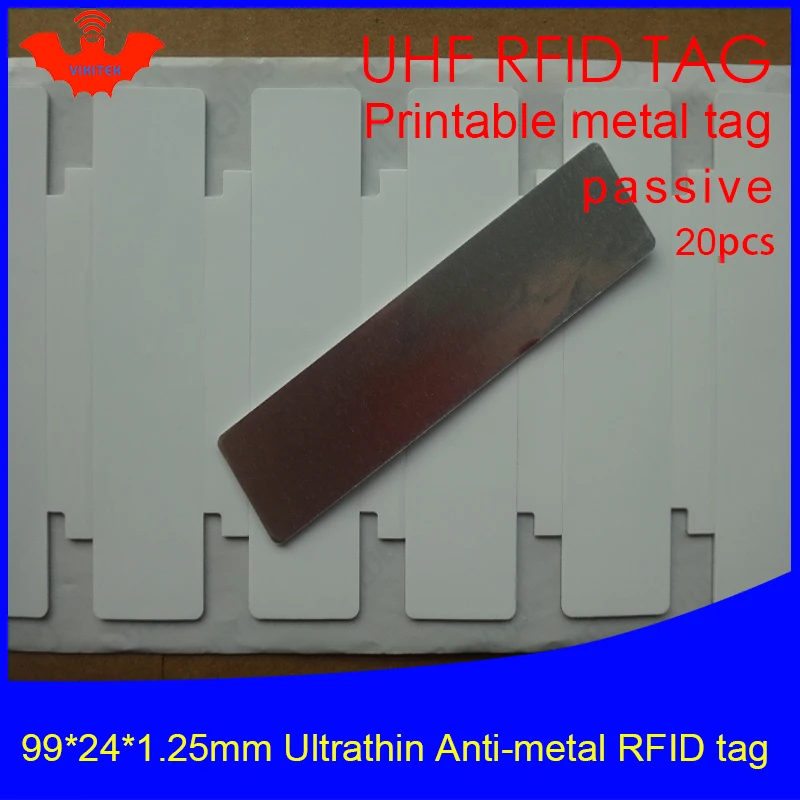 

UHF RFID ультратонкая металлическая бирка 915 м 868 м MR6P 99*24*1,3 мм EPC 6C 20 шт. Бесплатная доставка IT основные активы небольшие печатные пассивные бирки