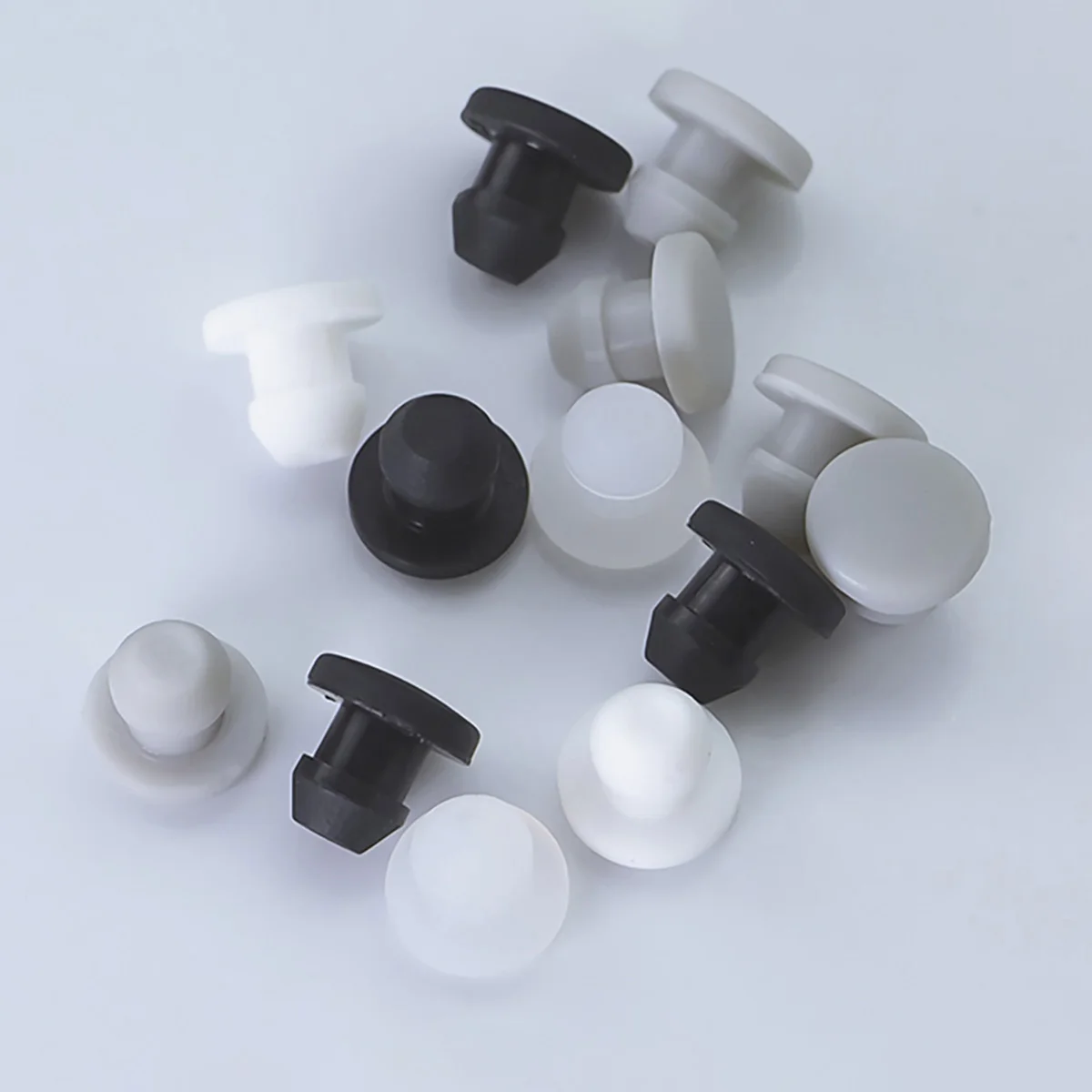 

10/20/50/100pcs Silicone Rubber Hole Caps 2.5/3/3.5/4mm Solid T-type Plug Cover Snap-on Gasket Blanking End Cap Seal Stopper