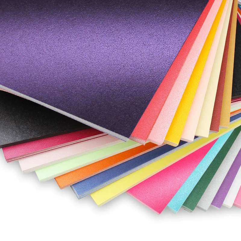 A4 Pearl Paper DIY Card Making Paper Iridescent paper Wrapping Paper Craft Paper Pure Color Pearl Paper Kraft Card pape