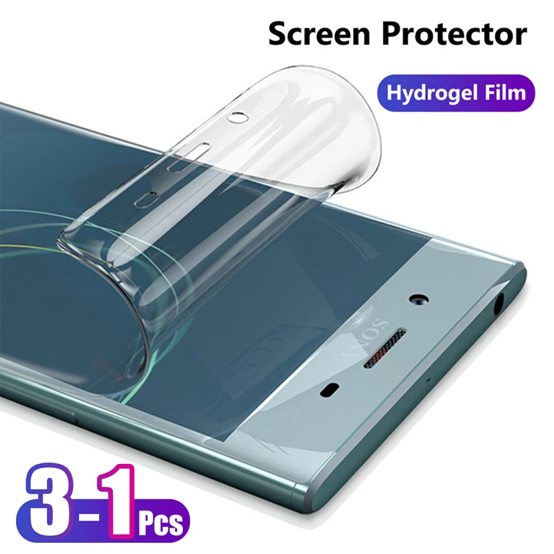 For Sony Xperia 1 10 5 II III IV XZ3 XZ2 XZ1 XZ XA2 XA1 Ultra Plus Front Slim Full Cover Soft TPU Hydrogel Film Screen Protector