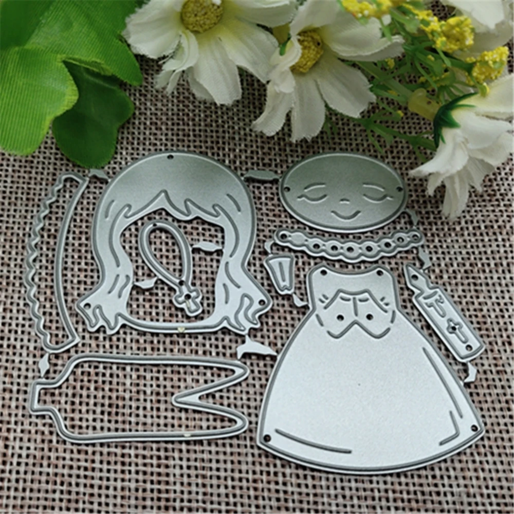 Boy&Girl Pure Angel Metal Cutting Dies Stencils For DIY Scrapbooking Decorative Embossing Handcraft Die Cutting Template