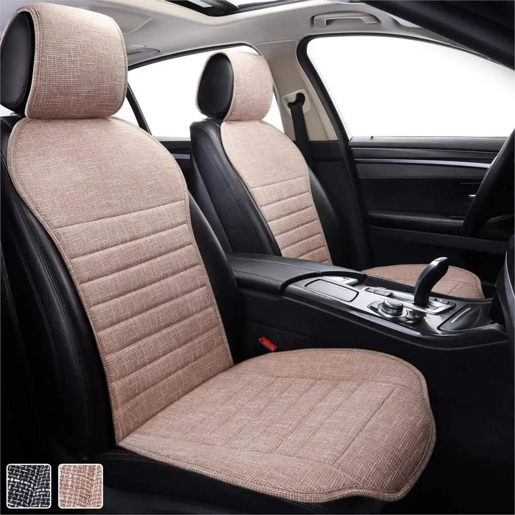 

Car Seat Cover Protector Linen fFront Seat Back Cushion Pad Seat Cushion car Backrest Seat Cushion Pad Auto Automobile Interior