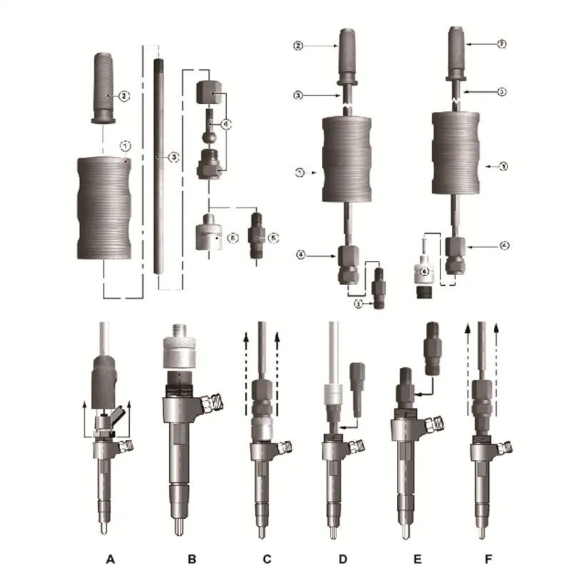 14-piece Diesel Vehicle Fuel Injector Removal Tool