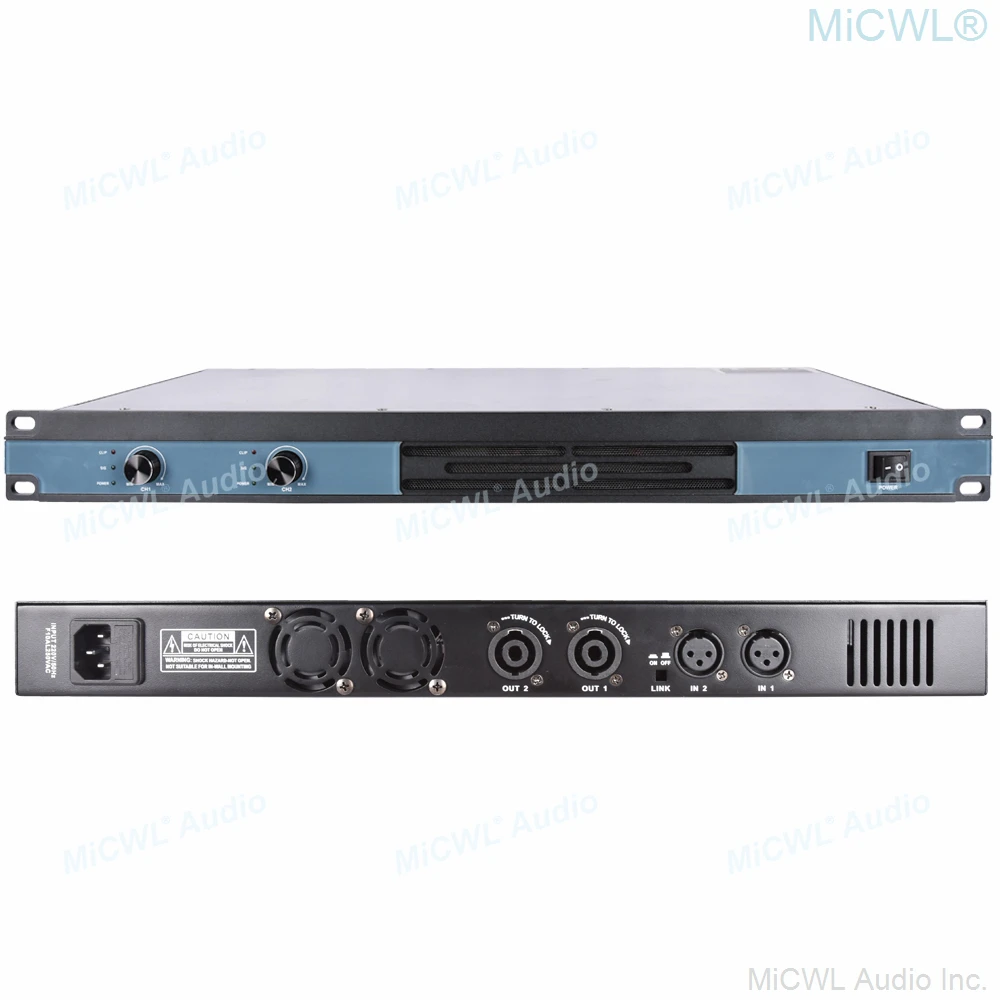 MiCWL 6400W Digital Powe Amplifier Pro 4 Channel 6400 Watt AMP For Stage Studio DJ Karaoke Drive Large 4 Speaker