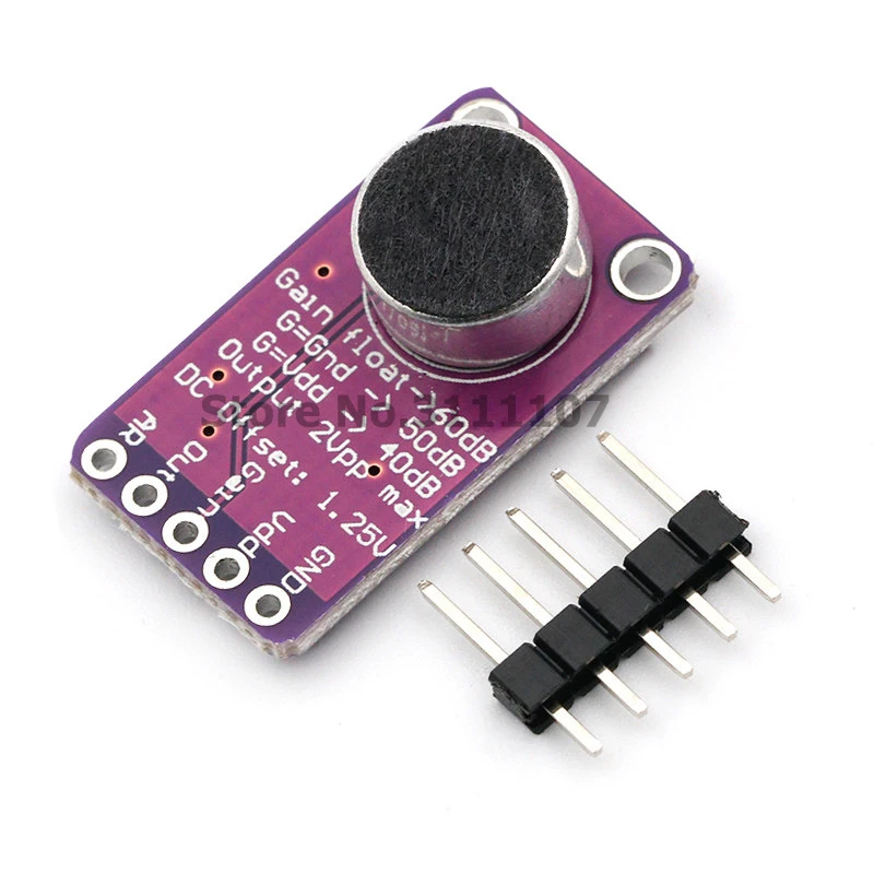 MAX9814 Microphone AGC Amplifier Board Module Auto Gain Control for Arduino Programmable Attack and Release Ratio Low THD