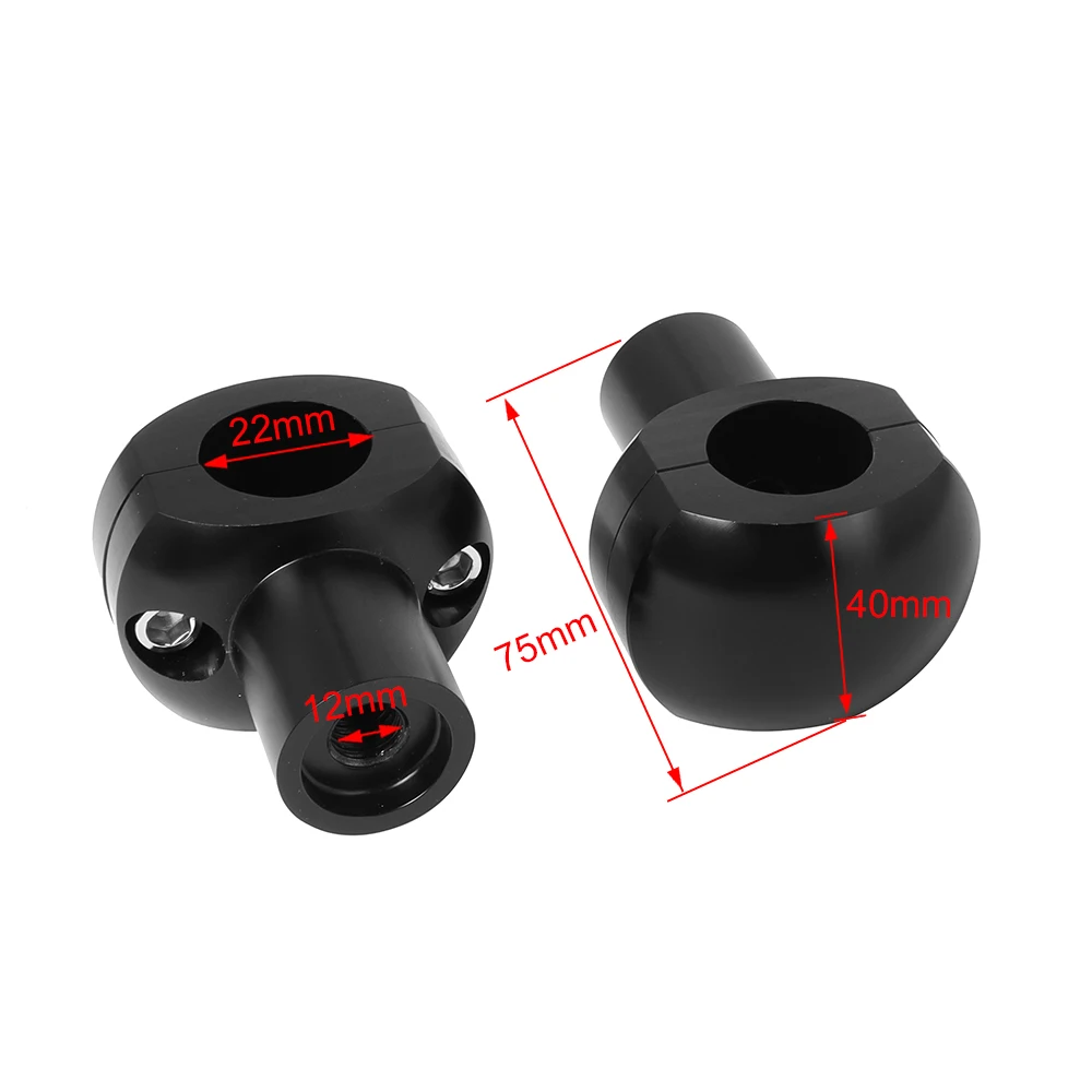 25mm Motorcycle Handlebar Clamp Riser Kit Adjustable Rise Bar Mount for Harley Honda 1\