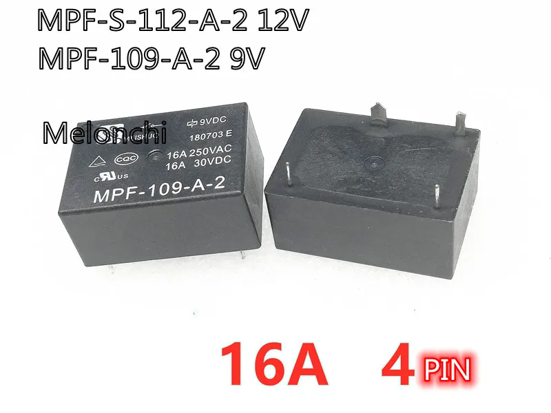 10PCS/lot New Original Relay  MPF-109-A-2 9VDC  MPF-S-112-A-2 12VDC MPF 109 A 2 9V   MPF S 112 A 2  12V  4PIN Kettle relay