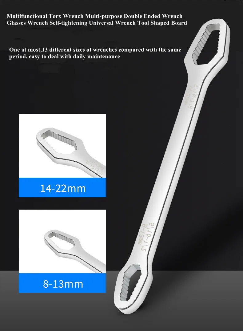 Multifunktionale Torx Wrench Multi-zweck Doppelseitige Schlüssel Gläser Schlüssel Selbst anziehen Universal Schlüssel Werkzeug Geformt Bord