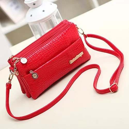 Wome PU Leather Shoulder Bag Designer Crossbody Bag Purse Vintage Female Messenger Bags with Multi Pocket Handbags