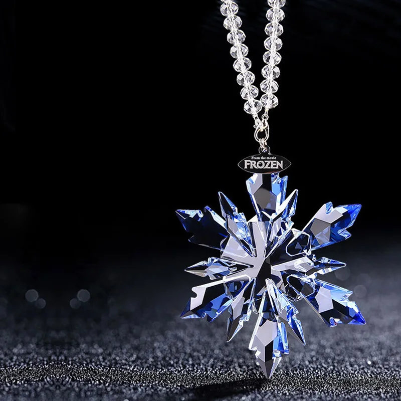 Car Styling Snowflake Crystal Pendant Car Ornament Modern Art Car Hanging Decoration Fashion Car Interior Accessories for Girls