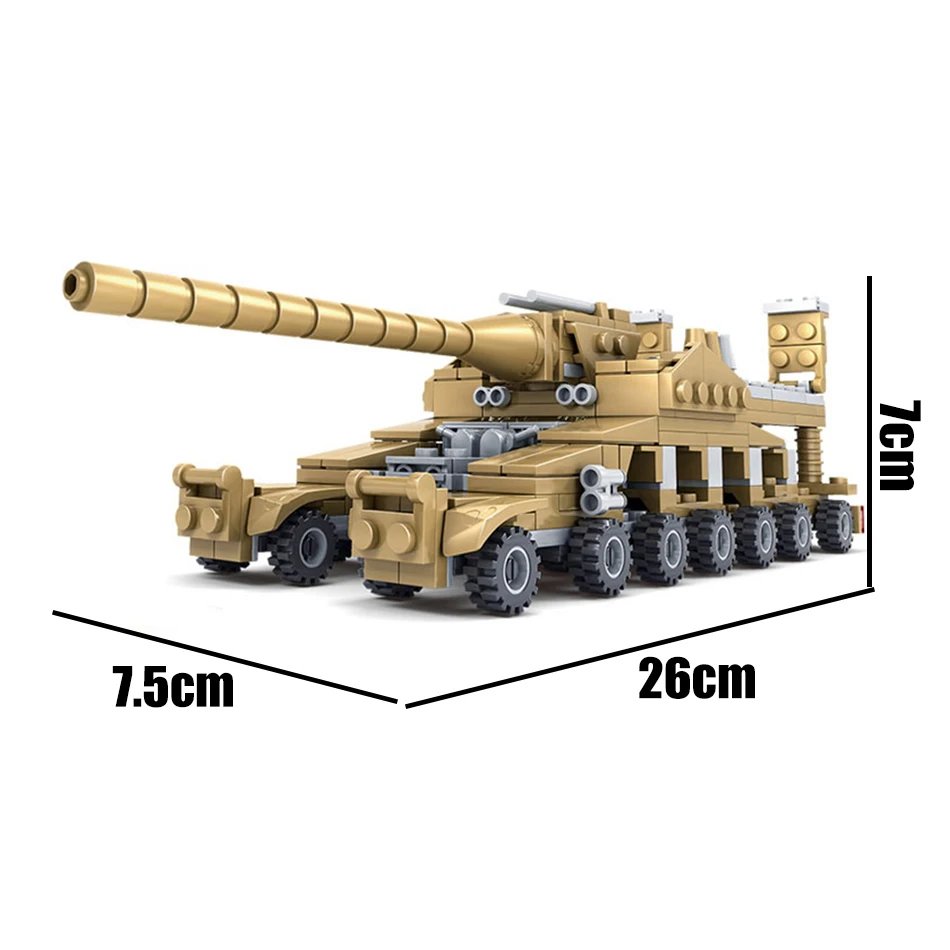 

16 in 1 Total 33 Models Army Series Transformation Super Fire Tank 544pcs Building Blocks Bricks Toy For Kid Gift