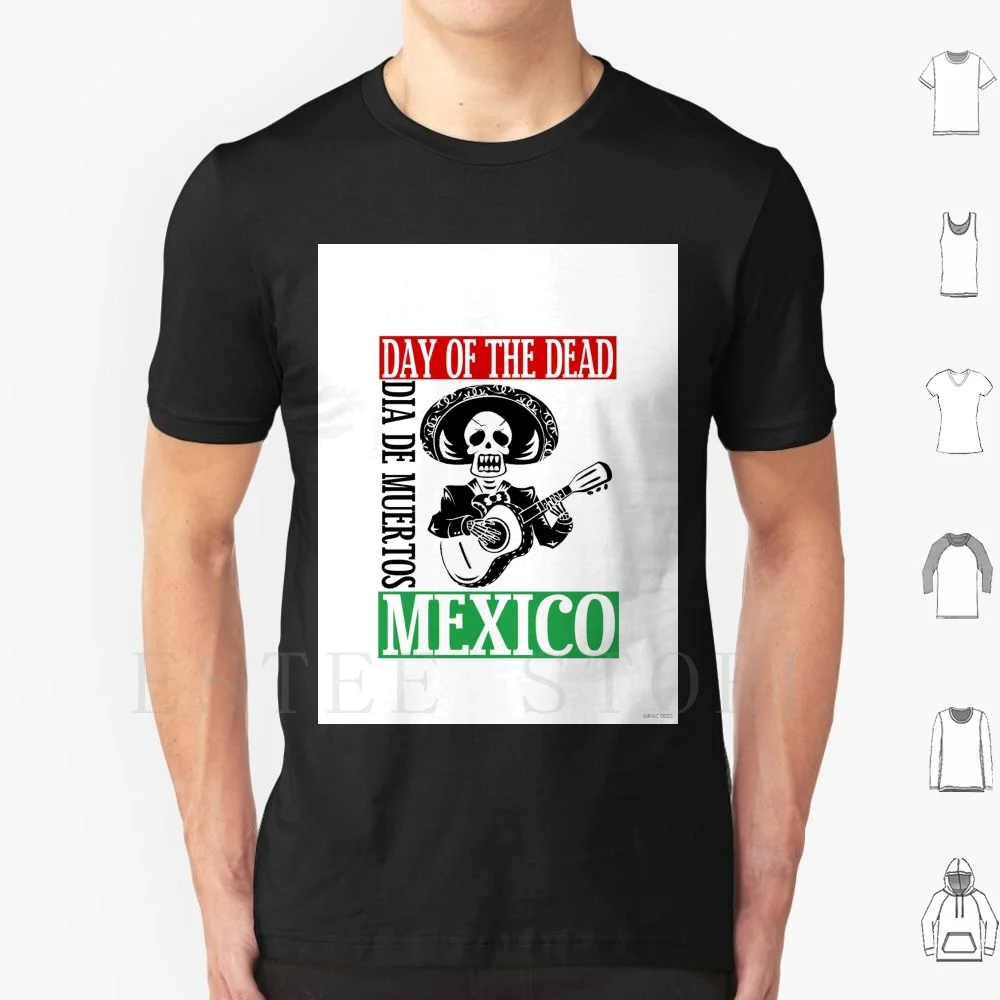 Camiseta del Día De los Muertos estampado algodón Dia De Muertos Día De Los Muertos Día De los Muertos México vacaciones mexicanes arte Pop