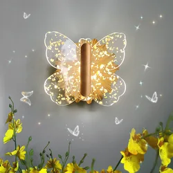 Modern Led Butterfly Wall Lamp for Bedroom Living Room Aisel Sconce Lighting Shop Restaurant Decoration Light Bathroom Bedside