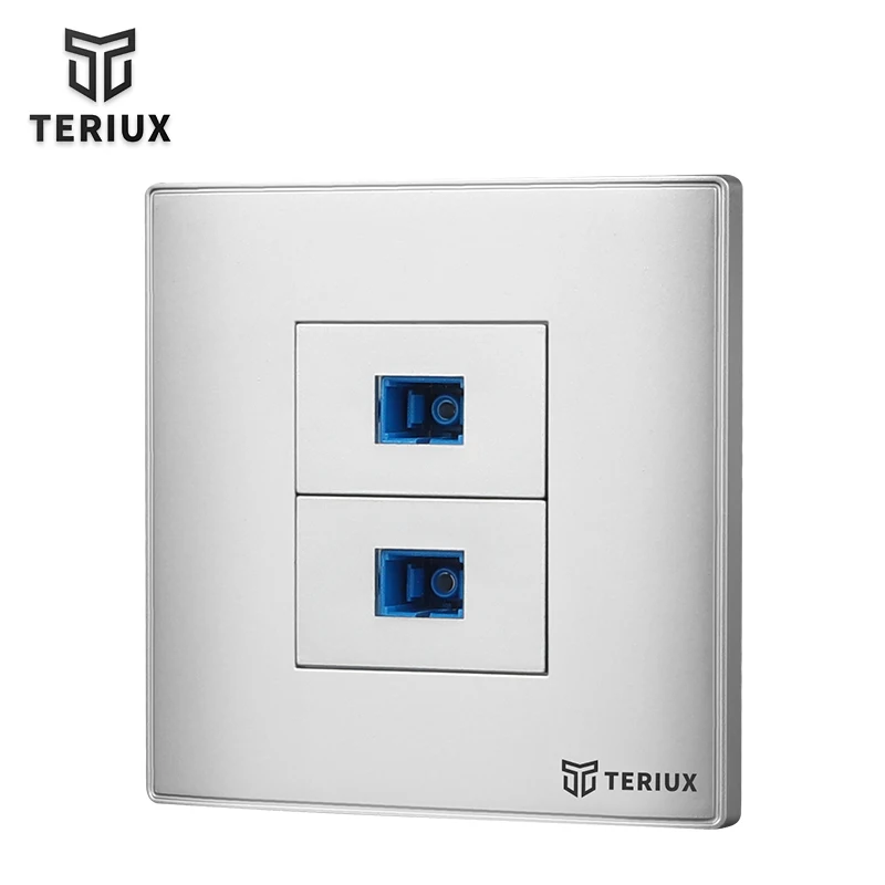 Teriux 86 type TV 2 bit fiber optic socket PC Wall socket universal built-in socket luxury electrical outlet