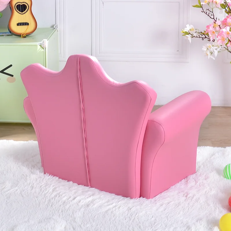 K-STAR High-quality Supplier Of Children\'s Furniture Sofas Korean Style Crown Pull Buckle Combination Sofa Fashionable Footstool