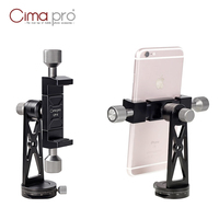 Cimapro CP-5 360° Rotation Horizontal Vertical Metal Fixing Mobile Phone Clip Tripod Mount Adapter Bracket for Smartphone Tripod