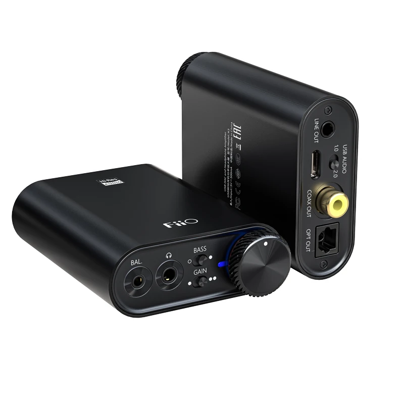 FiiO NUEVO amplificador de auriculares K3 DSD USB DAC para PC, soporte DSD256 COAXIAL/OPTICO/2.5 BALANCE