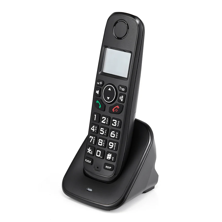 

Handheld Cordless Phone System for Small Business Office Home, Cordless Desk Telephone with Caller ID, Black