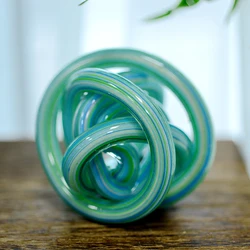 Modern ART glass ball figurines Home Decor modern Ornament Gift Glass hand crafted room Decoration Office home decor