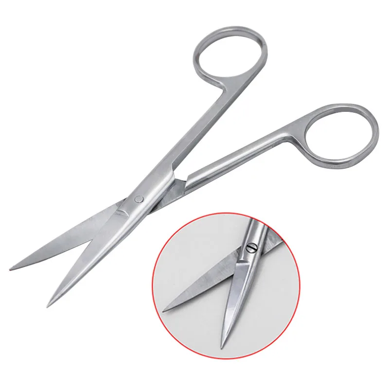 Pet Farm Veterinary Vet Medical Stainless Steel Surgical Scissors 14cm 16cm 18cm Straight curved Tip Scissors Farming Tool