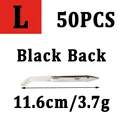 50 piezas negras talla L