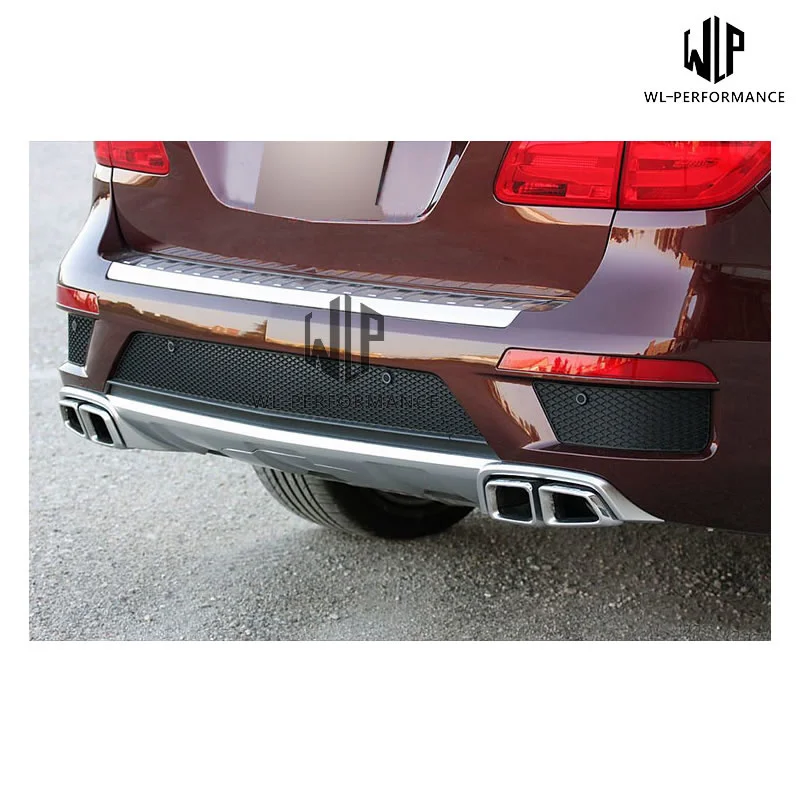 X166 Gl500 Pp Car Body Kit Front Rear Bumper Rear Diffuser with Exhaust Tail Throat for Mercedes-benz Gl63 Amg Style 13-16