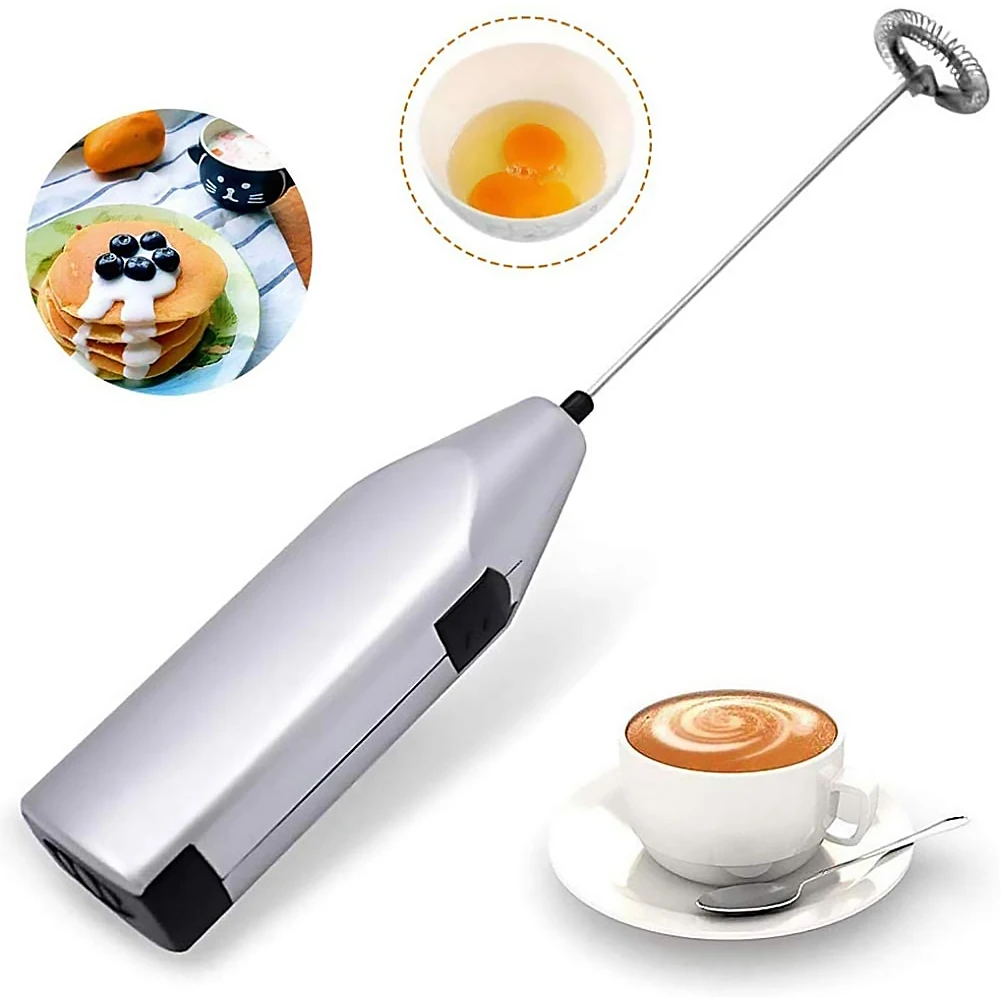 Milk Drink Coffee Whisk Mixer Electric Egg Beater Frother Foamer Stirrer Mini Steel Mixer Electric Beater Coffee Blender