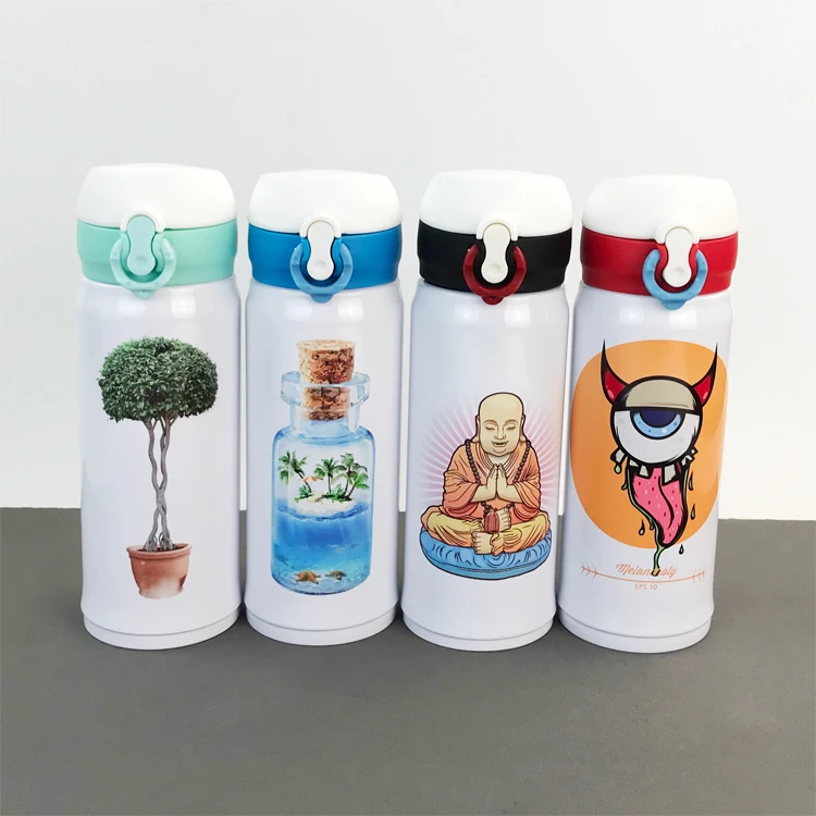 4pcs/lot Blank Sublimation 350ml Bottle Cap Upspring Transfer Prtinting by Sublimation INK DIY Transfer Heat Press Printing