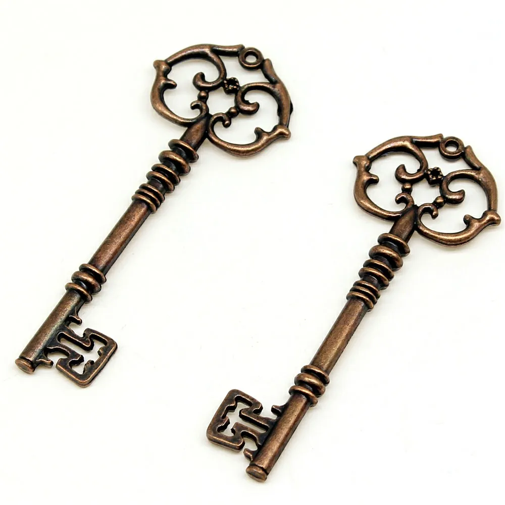 2pcs 82x31mm 3 Colors Antique Silver Color Antique Bronze Plated Decorative Key Pendant Big Key Pendants Big Key Charm