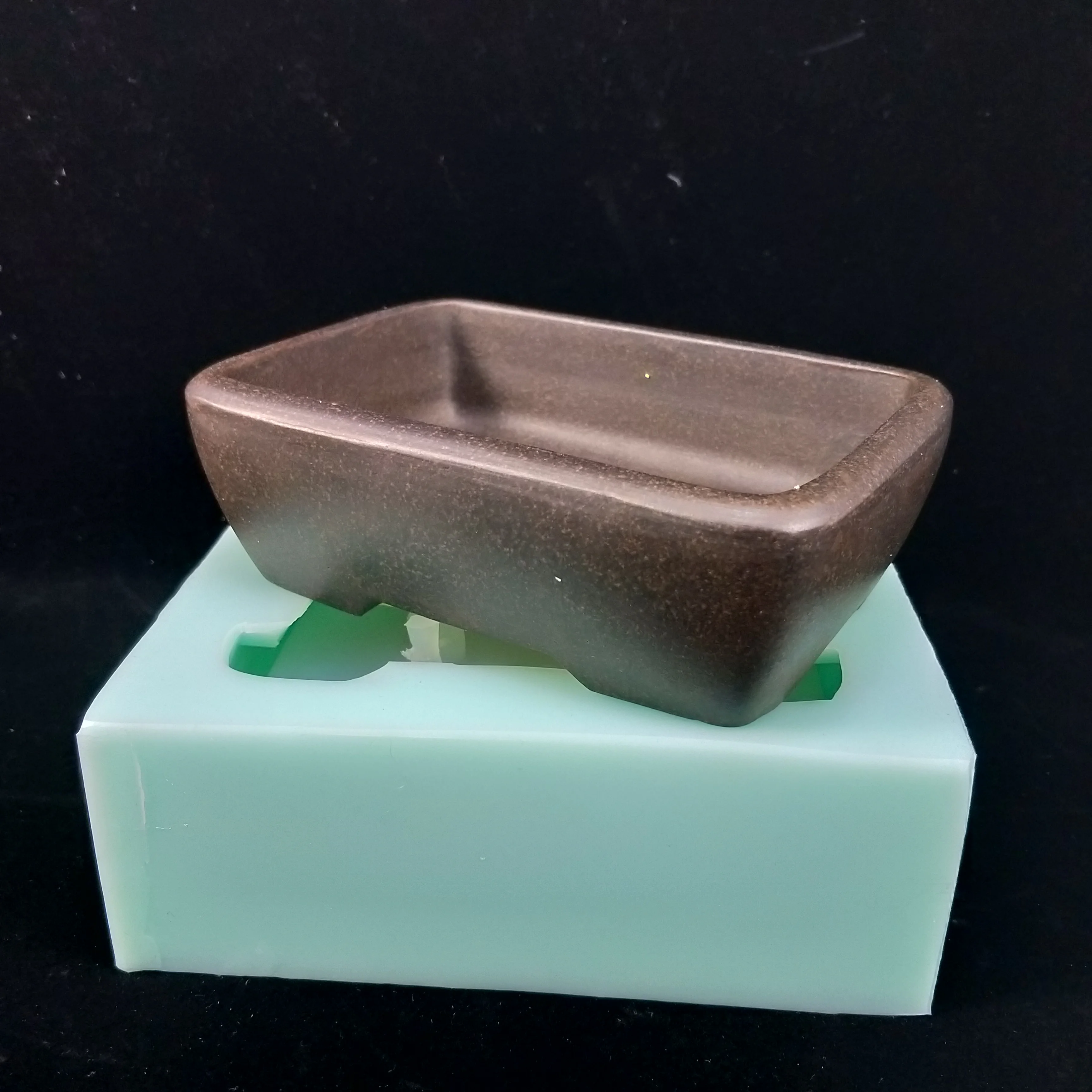 Moule en silicone rectangulaire pour pot de fleur, moule en ciment manuel 3D, moule géométrique en béton, nouveau