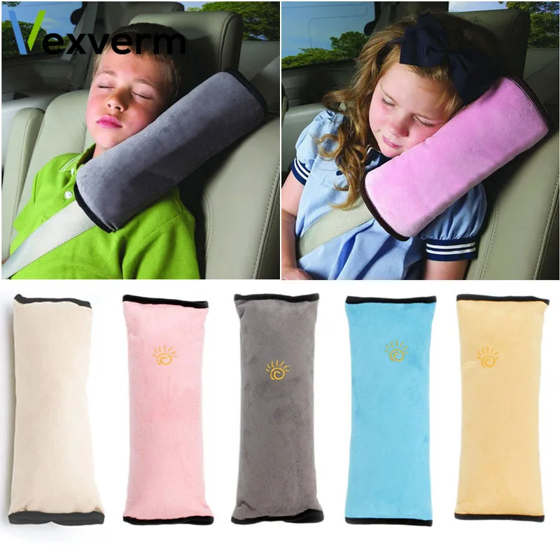 Vexverm Kids Seat Belt Pillow Car Seat Belt Plush Cushion Children kids Vehicle Shoulder Pad Headrest