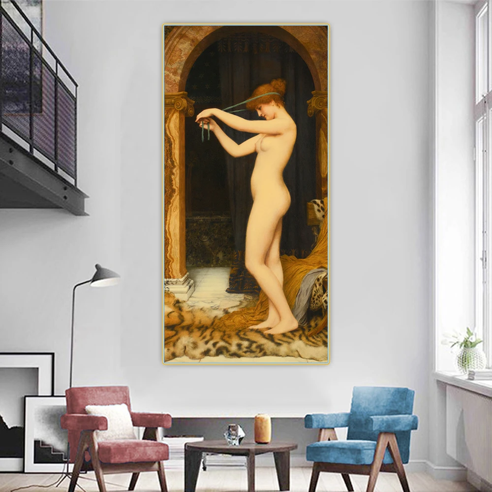 Citon Philip John Thornhill《Venus Binding her Hair》Canvas Art Oil Painting Artwork Picture Wall Hanging Decorations Home Decor